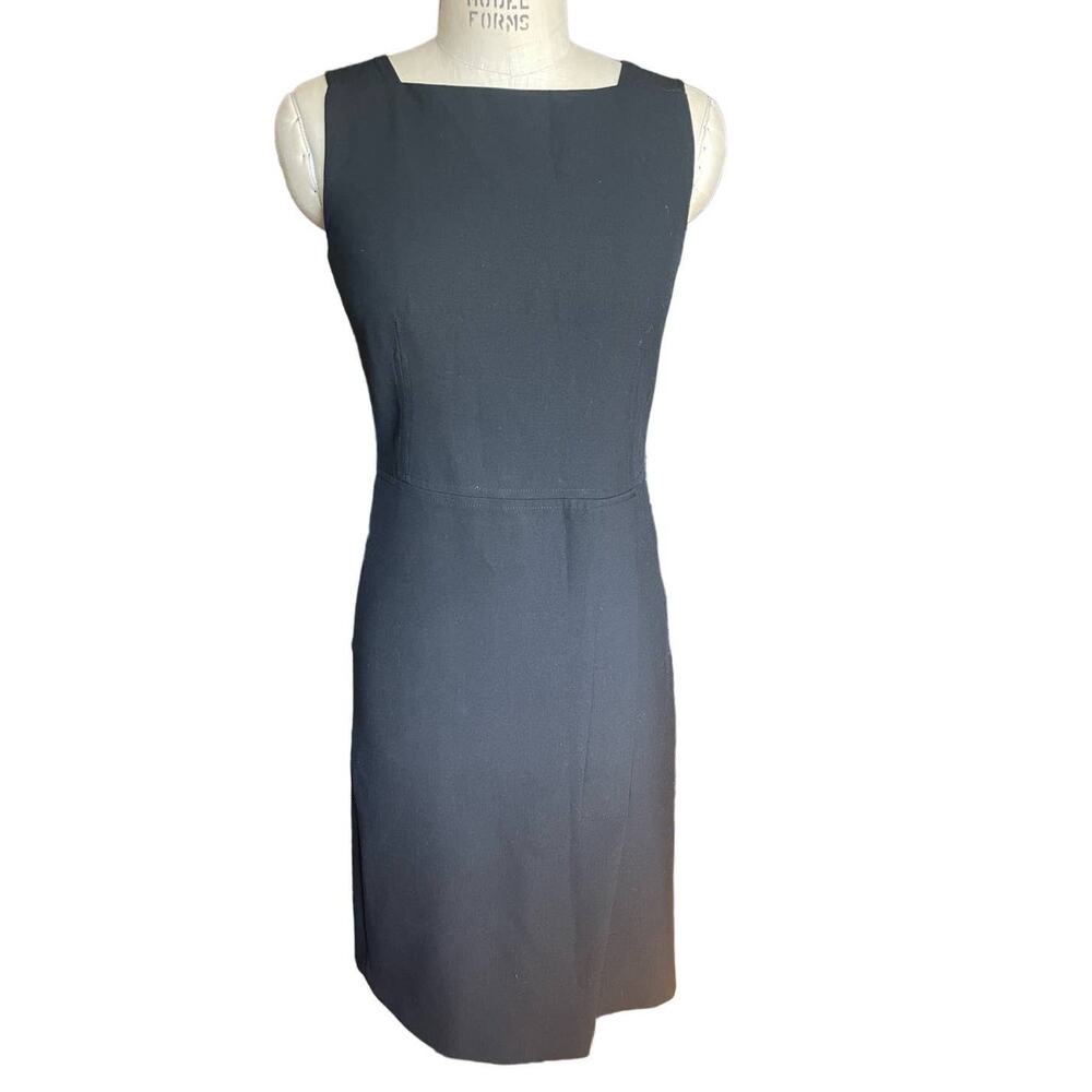 Gerard Darel Black Square Neck Sleeveless Sheath Dress Size 36/ US 4